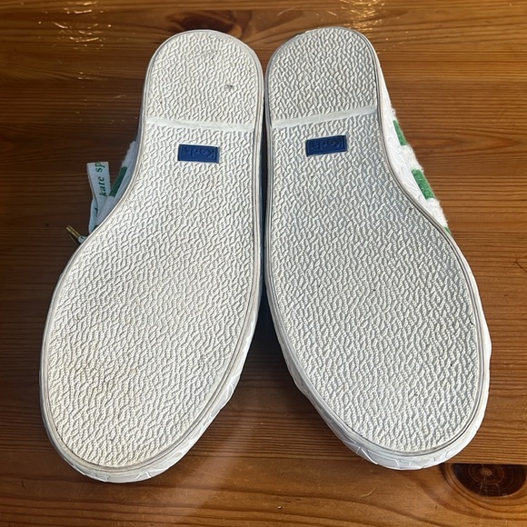 Keds x Kate Spade Kickstart Terry Sneakers green white striped Christmas size 7 - Picture 12 of 12